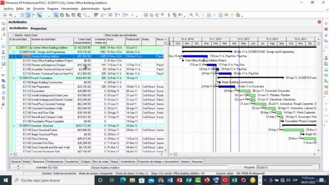 Gestión de Proyectos con Oracle Primavera P6 y Ms Project – Screenshot 2