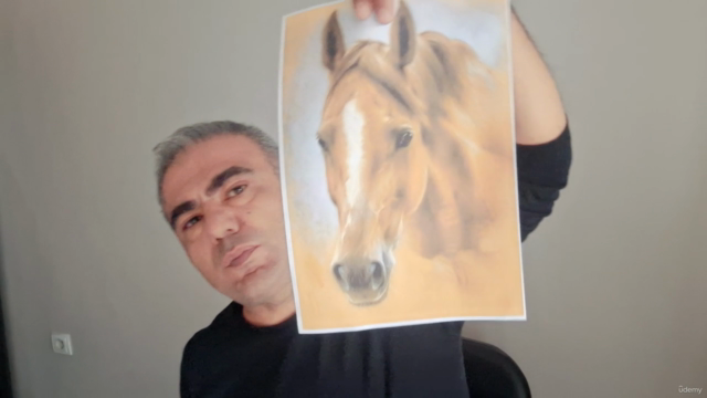 Kraft kağıtta renkli portre ve hayvan portre çizim teknikler – Screenshot 2