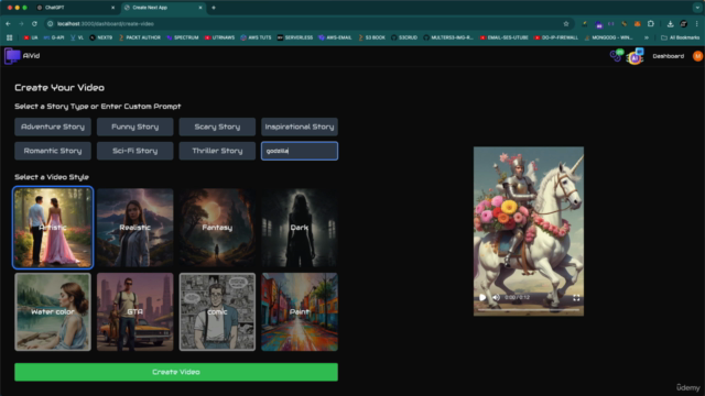 AI Short Video Generator SaaS with NextJs TypeScript – Screenshot 4