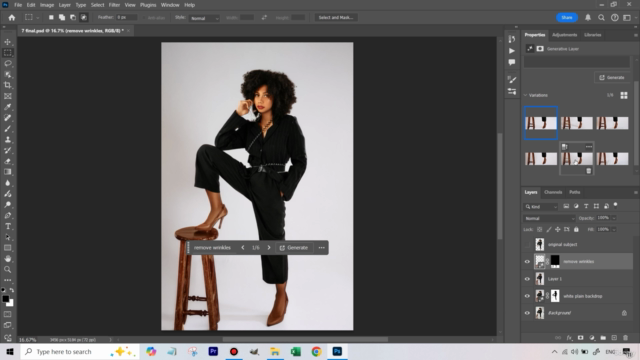 Fix Studio Backdrops Using AI in Photoshop – Screenshot 1