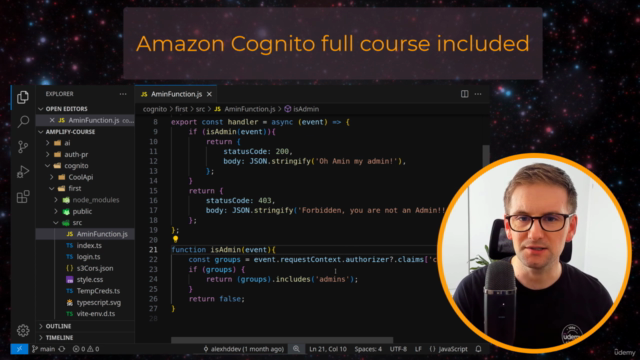 AWS Amplify Gen 2 and AWS Cognito for Developers-TypeScript – Screenshot 3
