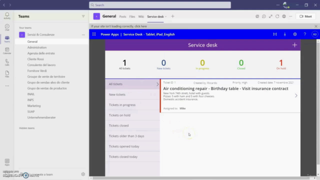 PowerApps Microsoft 365. Gestion des tickets à distance – Screenshot 4