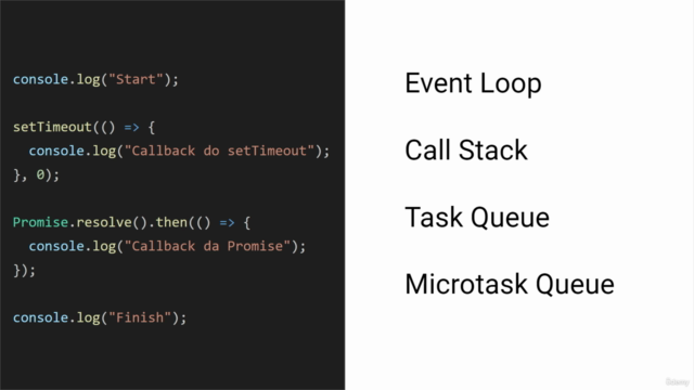 Dominando JS Assíncrono (callbacks, promises e async/await) – Screenshot 2