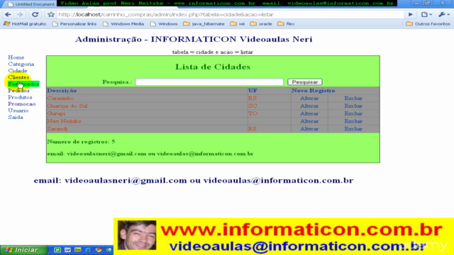 PHP O.O. Loja Virtual, Adodb em 163 videoaulas – Screenshot 2