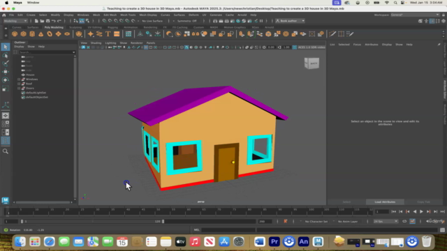 How To Create A 3D House In 3D Maya – Screenshot 1
