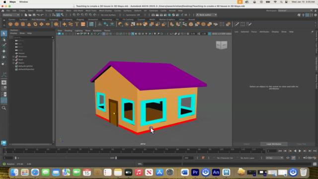 How To Create A 3D House In 3D Maya – Screenshot 2