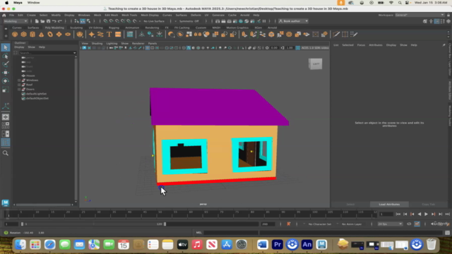 How To Create A 3D House In 3D Maya – Screenshot 3