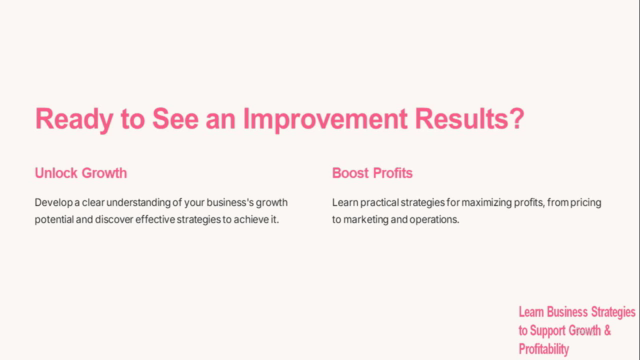 Learn Business Strategies to Support Growth & Profitability – Screenshot 2