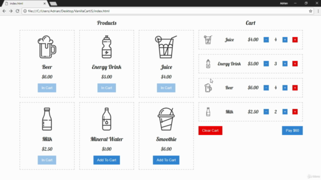 VanillaCartJS - ES6 JavaScript Shopping Cart – Screenshot 4