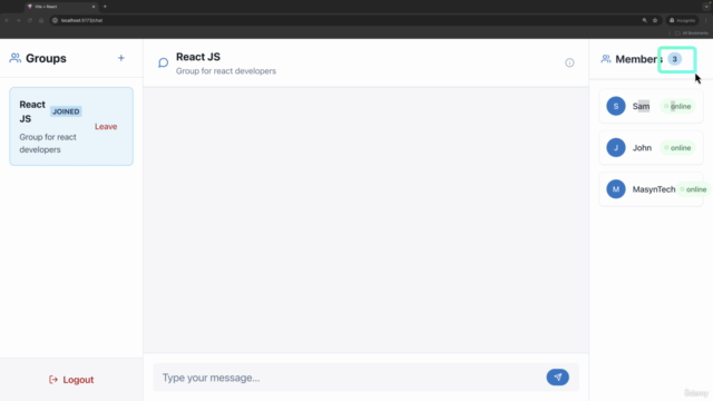 Socket IO with Node js & MERN Stack | Real-Time Web Apps – Screenshot 3