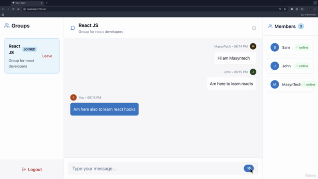 Socket IO with Node js & MERN Stack | Real-Time Web Apps – Screenshot 4