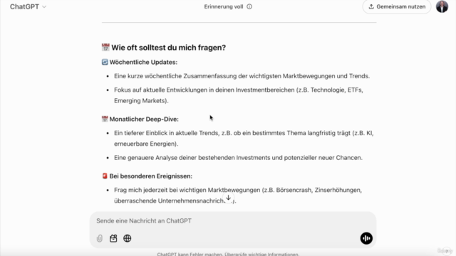ChatGPT - KI für Aktien und ETFs nutzen – Screenshot 3