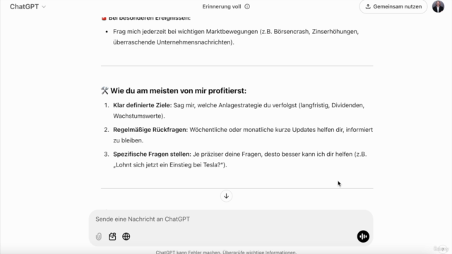 ChatGPT - KI für Aktien und ETFs nutzen – Screenshot 4