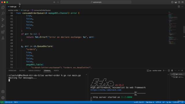 Aprenda a usar RabbitMQ com Go e Docker – Screenshot 3