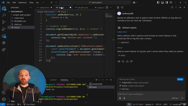 GitHub Copilot : L'IA pour coder plus vite | Cours complet – Screenshot 2