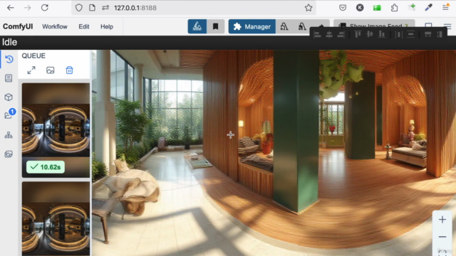(Ken Cen出品)Generative AI第16部 ComfyUI 進階版 - 360度無縫全景圖 – Screenshot 1