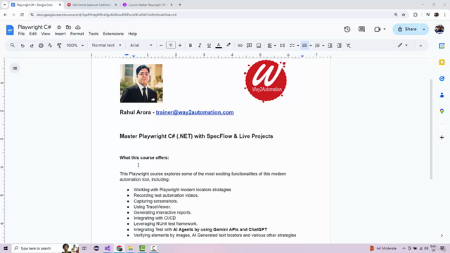 Master Playwright C# (.NET) with SpecFlow & Live Projects – Screenshot 1