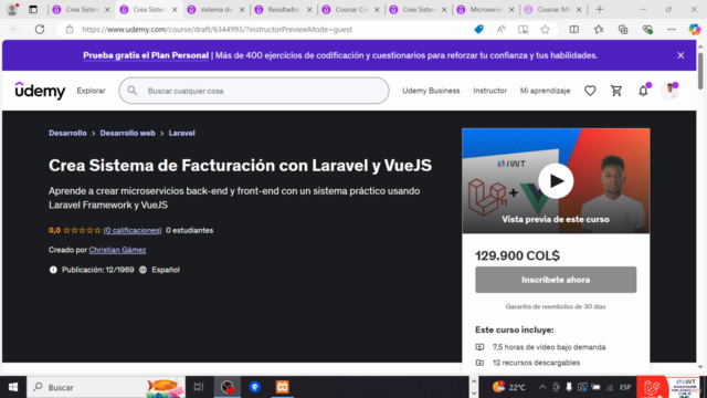 Crea Sistema de Facturación con Laravel y VueJS – Screenshot 1