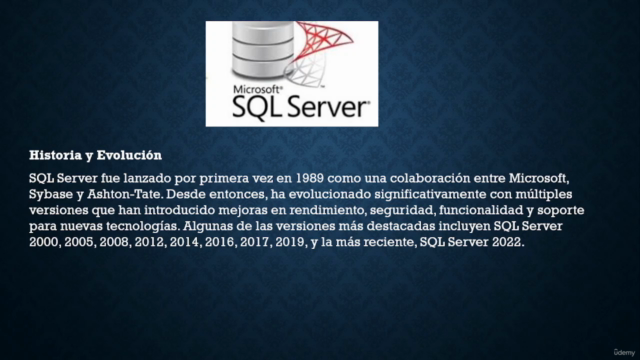 CURSO DE ADMINISTRACION DE BASE DE DATOS SQLSERVER – Screenshot 1