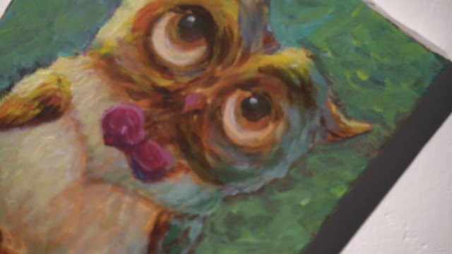 Fundamentals of Acrylic Painting draw a Owl vibrant colors – Screenshot 1