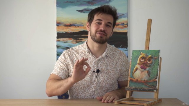 Fundamentals of Acrylic Painting draw a Owl vibrant colors – Screenshot 2