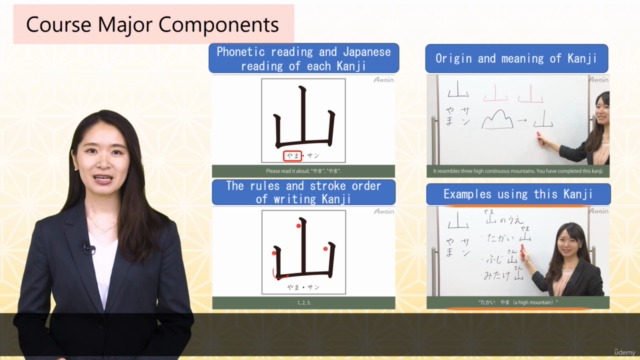 Online Japanese N5 Kanji Character Course(All 9 lessons) – Screenshot 3