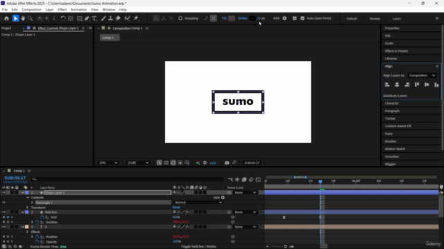 Logo Animation in Adobe After For Beginners – Screenshot 4