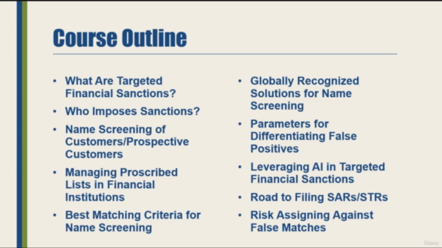 Mastering AML Targeted Financial Sanctions – Screenshot 3