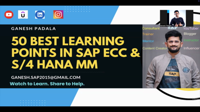 50 SAP ECC & S/4 HANA Material Management Learning Points – Screenshot 1