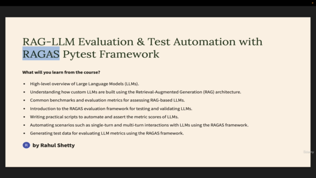 RAG-LLM Evaluation & Test Automation for Beginners – Screenshot 1