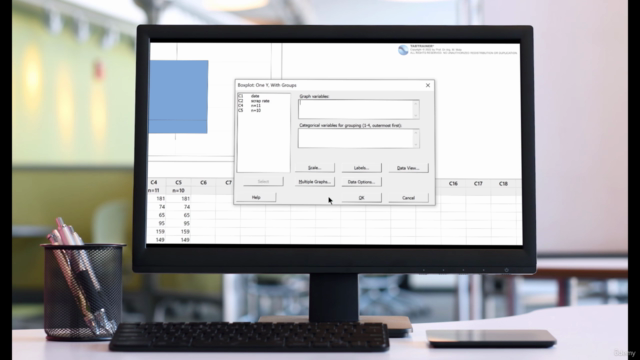 Box Plot Analysis in Minitab – Tabtrainer® for Quality Teams – Screenshot 2