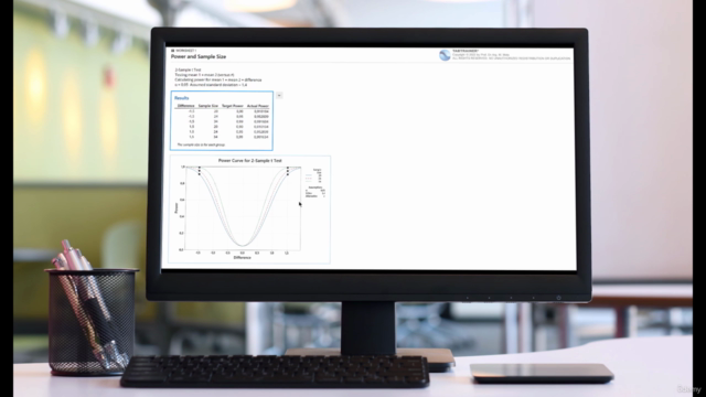 2-Sample T-Test in Minitab – Tabtrainer® Quality Benchmark – Screenshot 1