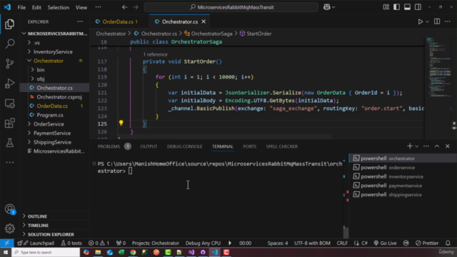 .NET 8 Microservices with RabbitMQ and MassTransit – Screenshot 1