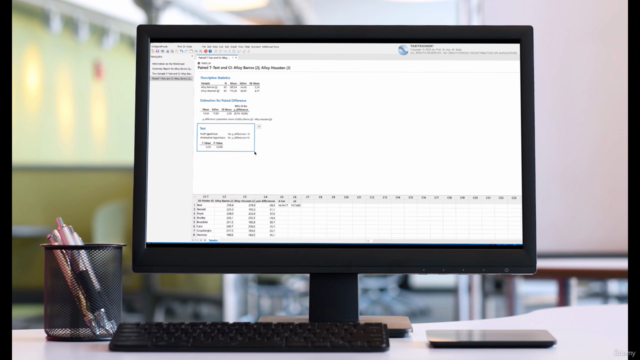 Paired T-Test in Minitab – Tabtrainer® for Material Testing – Screenshot 3