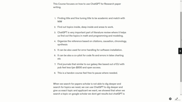 Chat GPT for Research Papers EB1A Profile Building Program – Screenshot 1