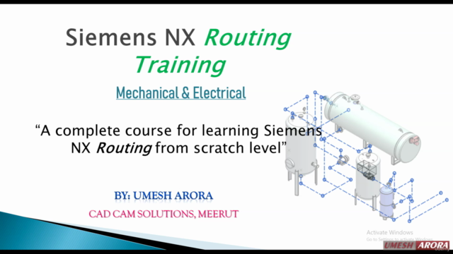 Siemens NX Mechanical Routing Essential Training – Screenshot 1