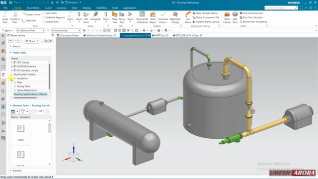 Siemens NX Mechanical Routing Essential Training – Screenshot 2