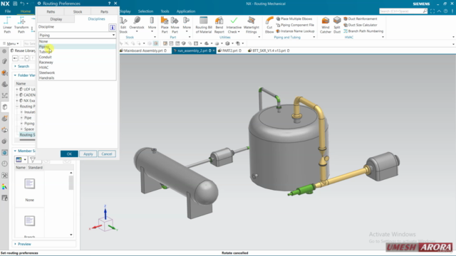 Siemens NX Mechanical Routing Essential Training – Screenshot 3