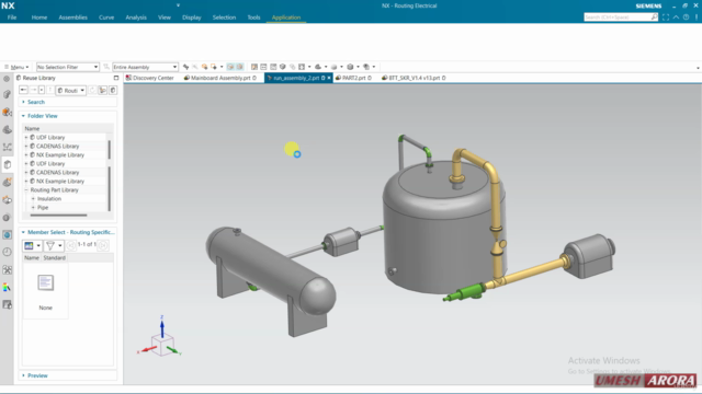 Siemens NX Mechanical Routing Essential Training – Screenshot 4