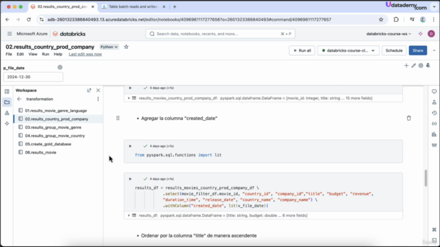 Master en Azure Databricks & Spark para Data Engineers [A-Z] – Screenshot 4