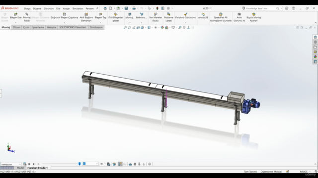 HELEZON KONVEYÖR TASARIMI - SCREW CONVEYOR DESIGN SOLİDWORKS – Screenshot 4