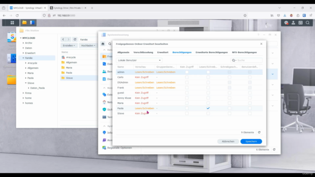Synology Benutzer- und Zugriffsrechte richtig verwalten – Screenshot 1