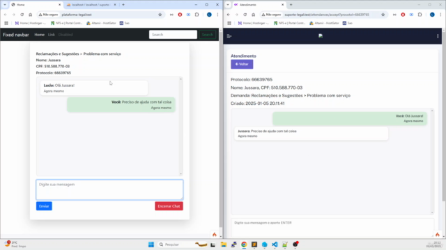 Crie Sistema de Chat Real-Time Profissional no CodeIgniter 4 – Screenshot 2