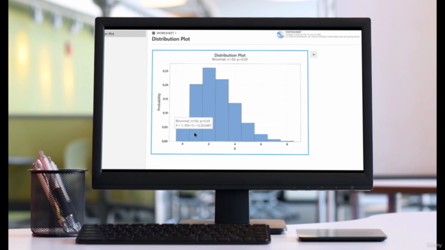 Binomial Testing & Power Analysis in Minitab – Tabtrainer® – Screenshot 1