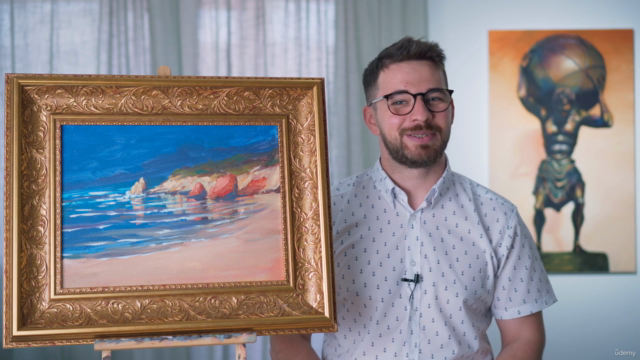 Fun Beginner Seascape Acrylic Painting Super easy – Screenshot 2