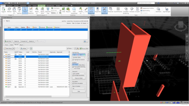 Navisworks 2025: Compatibilização, Cronograma e Controle BIM – Screenshot 3