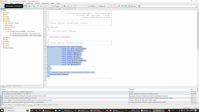 Conceitos básicos para MQL5 : Para começar – Screenshot 1