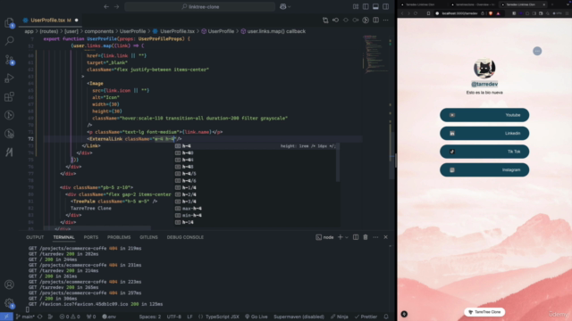 Next.js 15 y React 19 | Clon de Linktree Fullstack completo – Screenshot 3