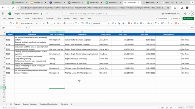 Build Project Management & Task Management Tracker in Excel – Screenshot 2