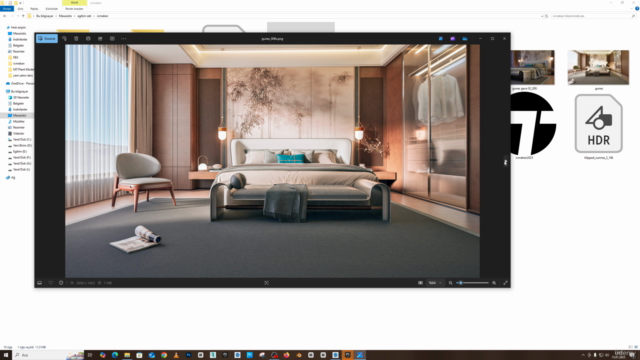 Twinmotion 2025 ile İç Mekan Yatak Odası Gerçekçi Render Al – Screenshot 2